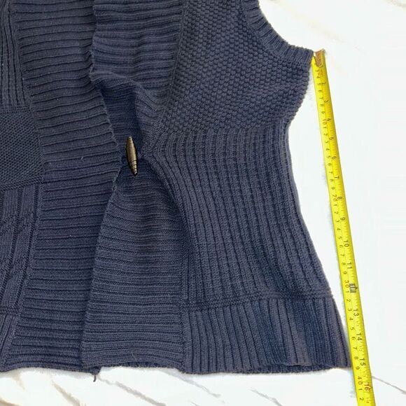 Chaps Denim Women’s Chunky Knit Button Front Sweater Vest Size XL EUC - Picture 8 of 9